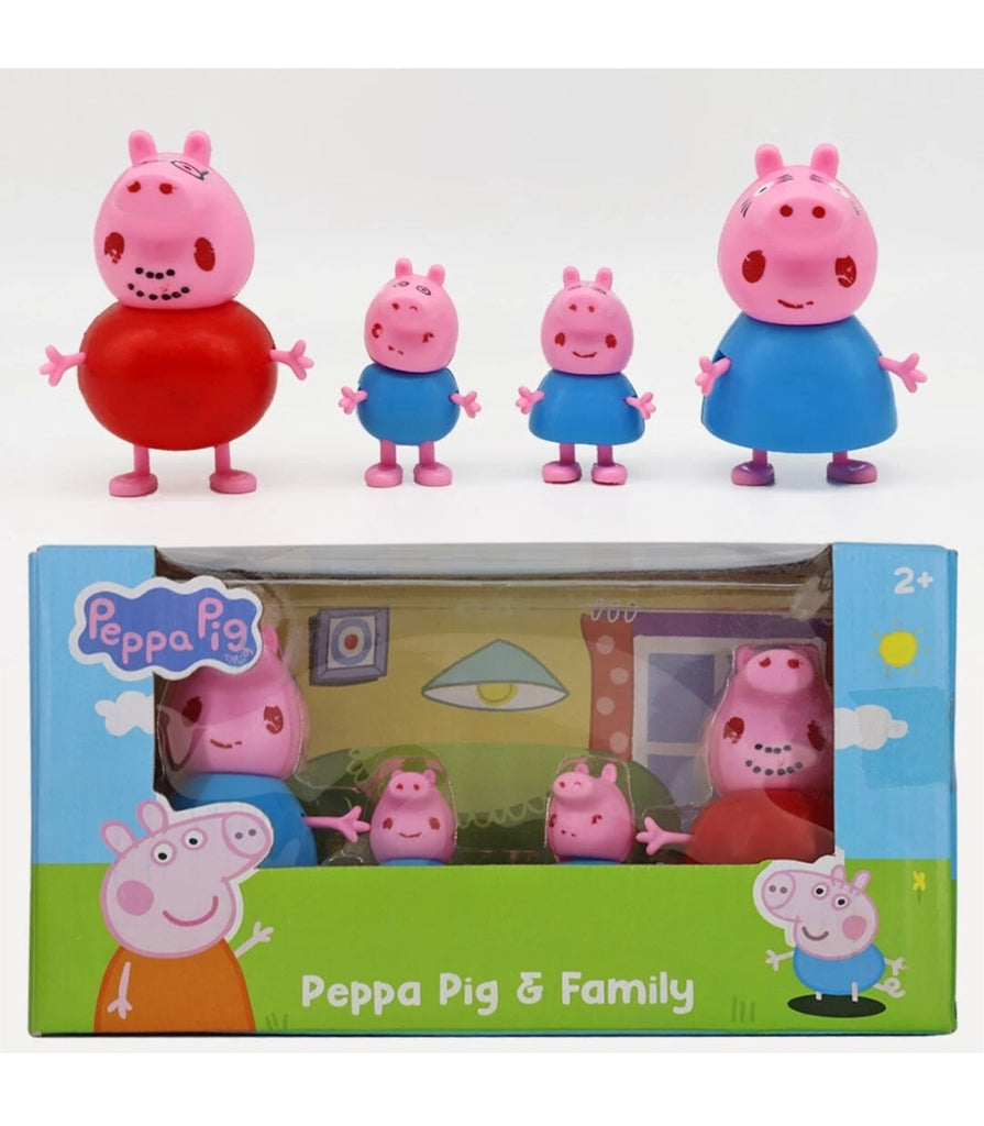 Peppa Pig and the amazingly cute family Figurines - Pack of 4 Role play toys KidosPark