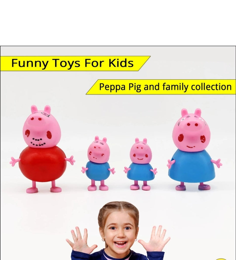 Peppa Pig and the amazingly cute family Figurines - Pack of 4 Role play toys KidosPark