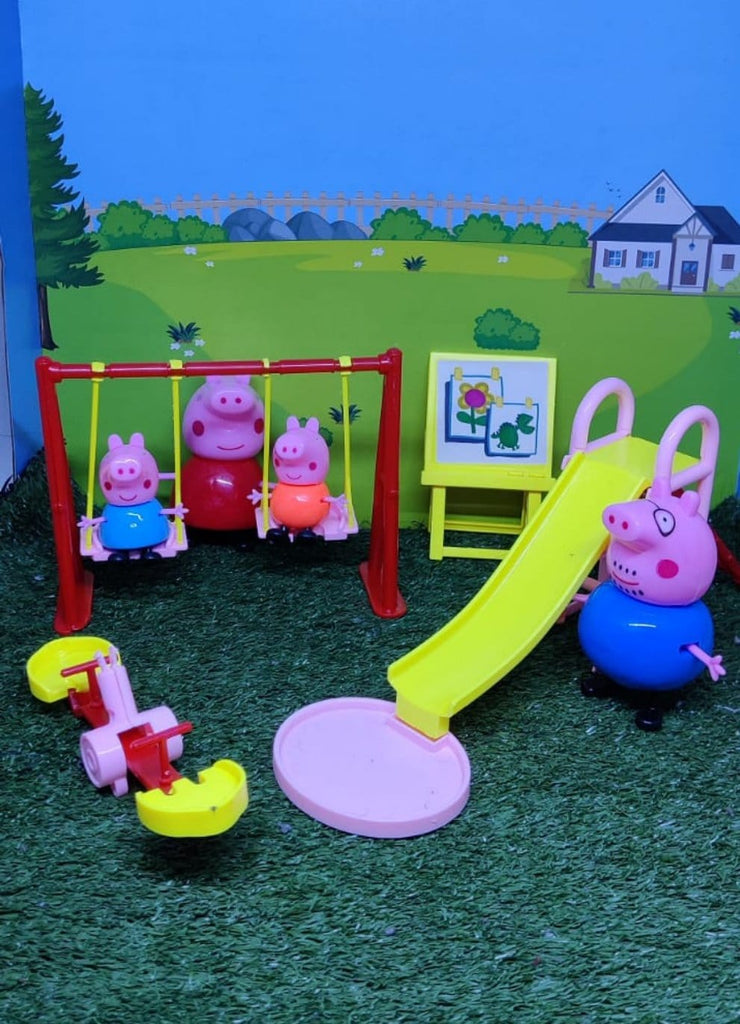 Peppa Pig and the cute family playground set Role play toys KidosPark