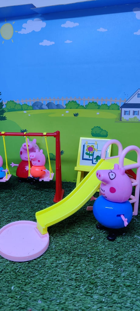 Peppa Pig and the cute family playground set Role play toys KidosPark