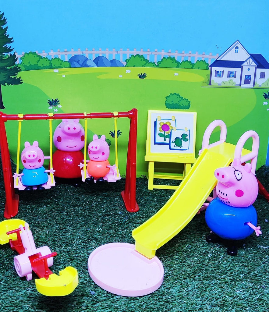 Peppa Pig and the cute family playground set Role play toys KidosPark