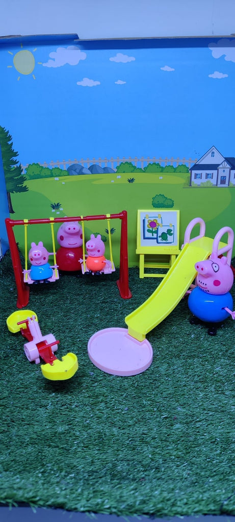 Peppa Pig and the cute family playground set Role play toys KidosPark