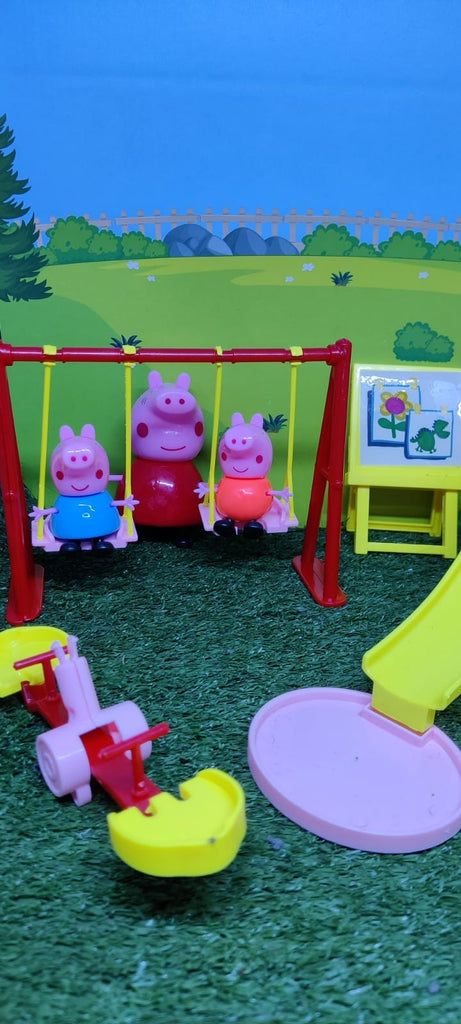 Peppa Pig and the cute family playground set Role play toys KidosPark