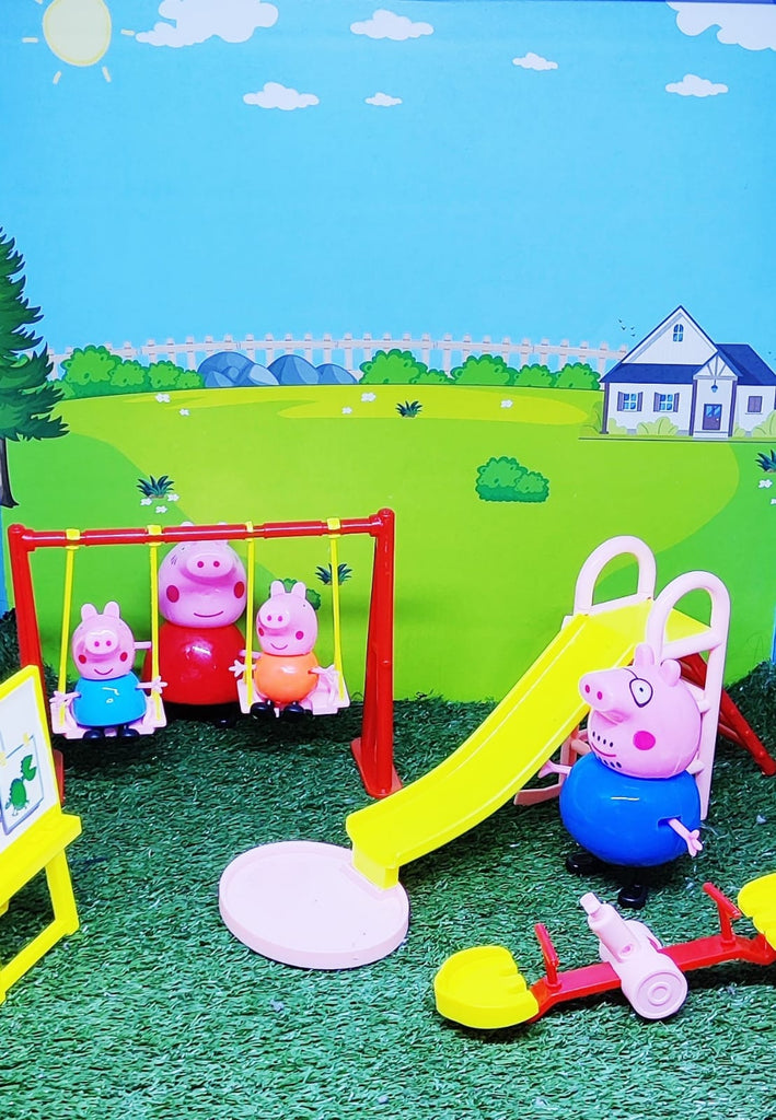 Peppa Pig and the cute family playground set Role play toys KidosPark