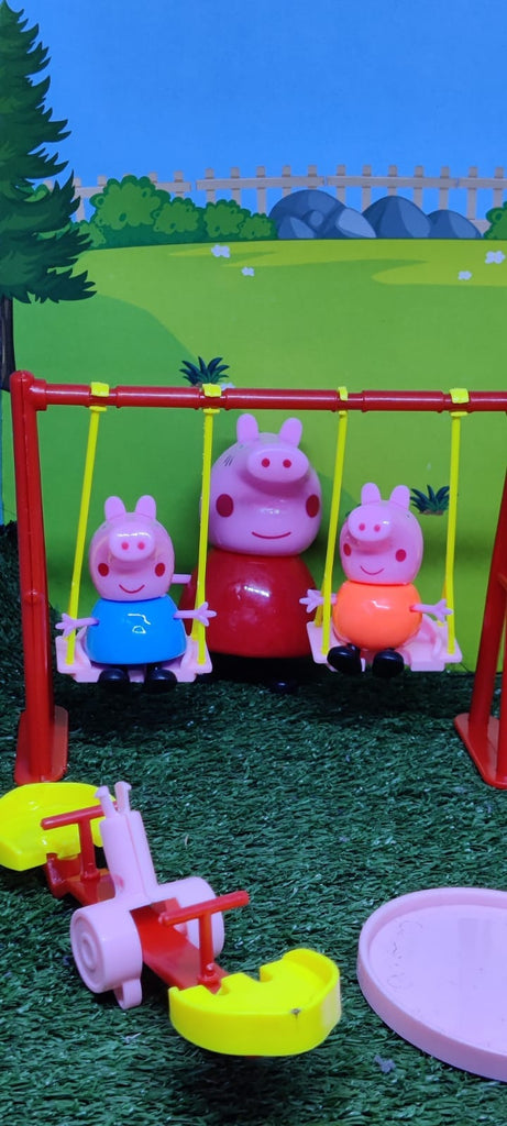 Peppa Pig and the cute family playground set Role play toys KidosPark