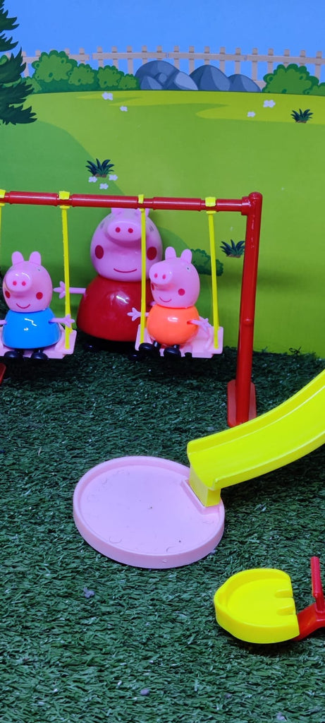 Peppa Pig and the cute family playground set Role play toys KidosPark