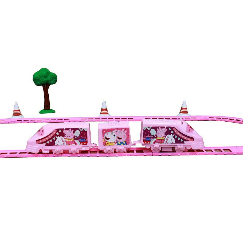 Peppa Pig Battery Operated Bullet Train Toy | Track 54x54 cm | 24-Piece Set Cars and Car Tracks KidosPark