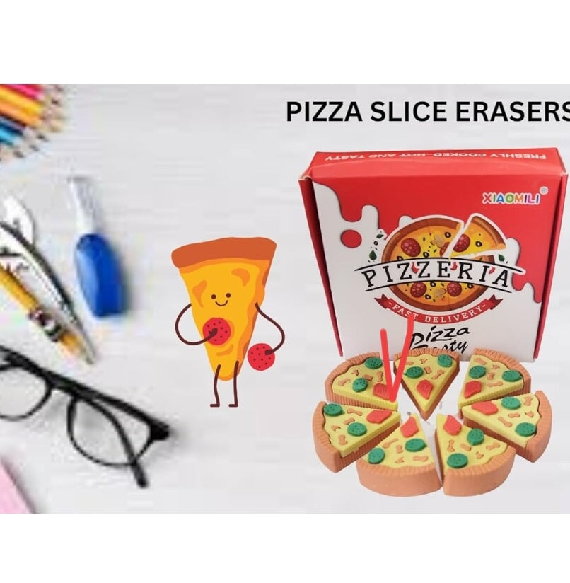 Pizza Slice Eraser: Fun, Functional, and Fashionable! stationery KidosPark