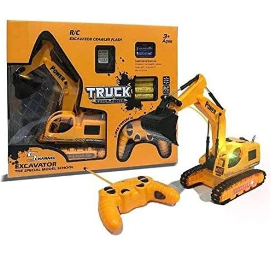 Premium R/C 5-Channel Rechargeable Chain Mounted Crawler Excavator Truck | LED Lights | Ideal Gift for Kids 3+ Years Remote controlled Toys KidosPark