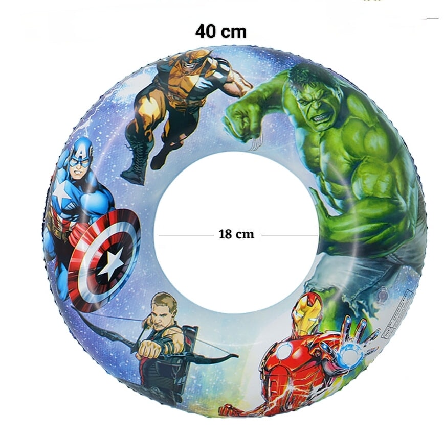 Premium Superhero design PVC Swimming Ring: Safe, Stylish, and Easy to Use (2-5 years) Kidospark