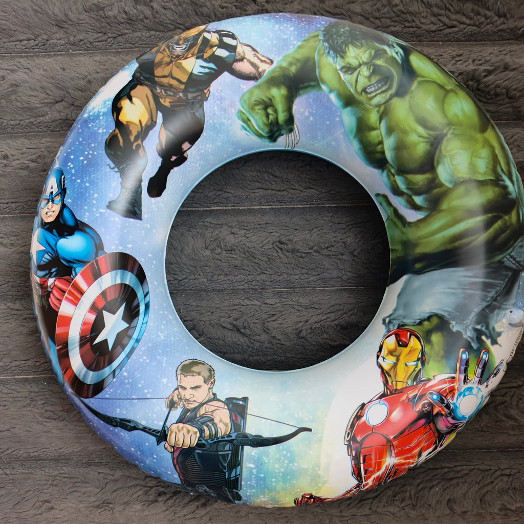 Premium Superhero design PVC Swimming Ring: Safe, Stylish, and Easy to Use (2-5 years) Kidospark