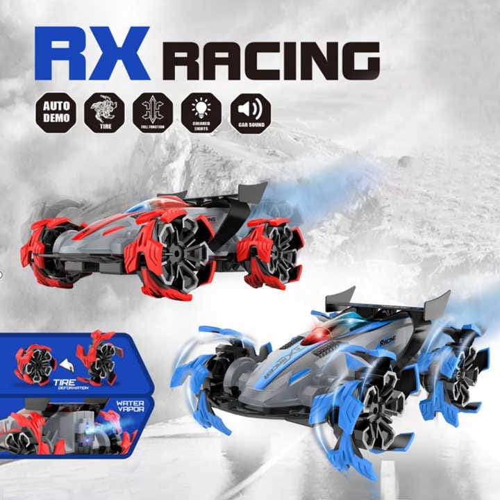 Rc Spray Stunt Truck Led 2.4G Remote Control Car Buggy Music Lights Remote controlled Toys KidosPark