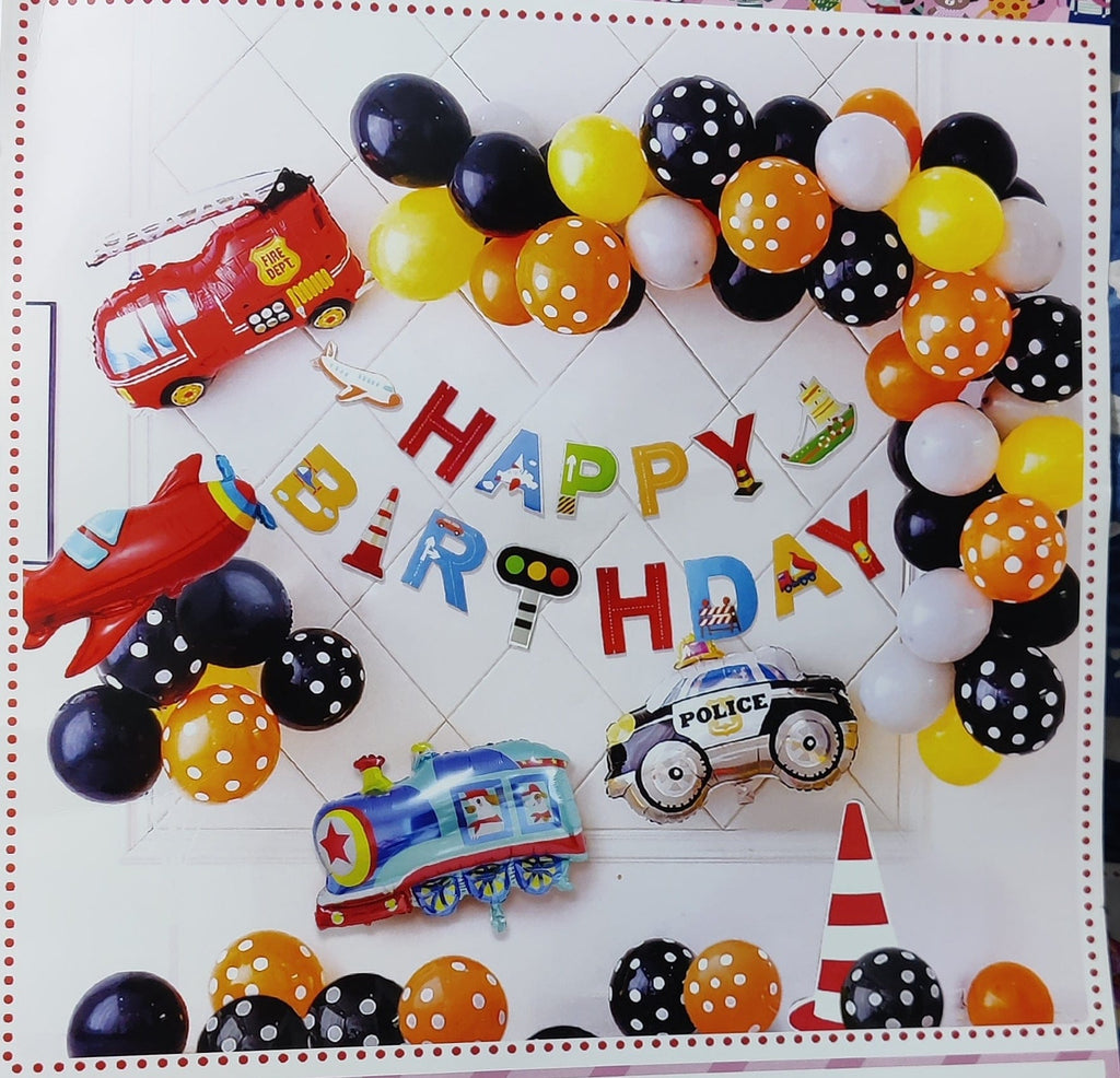 Rev Up the Fun: Beautiful Transport/Car Theme Birthday Decoration Kit for a Memorable Celebration Birthday Party D≈Ωcor KidosPark