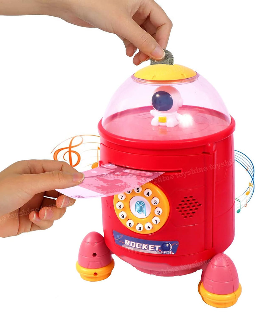 Rocket Piggy Bank with Safety Password Protection Piggy Bank KidosPark