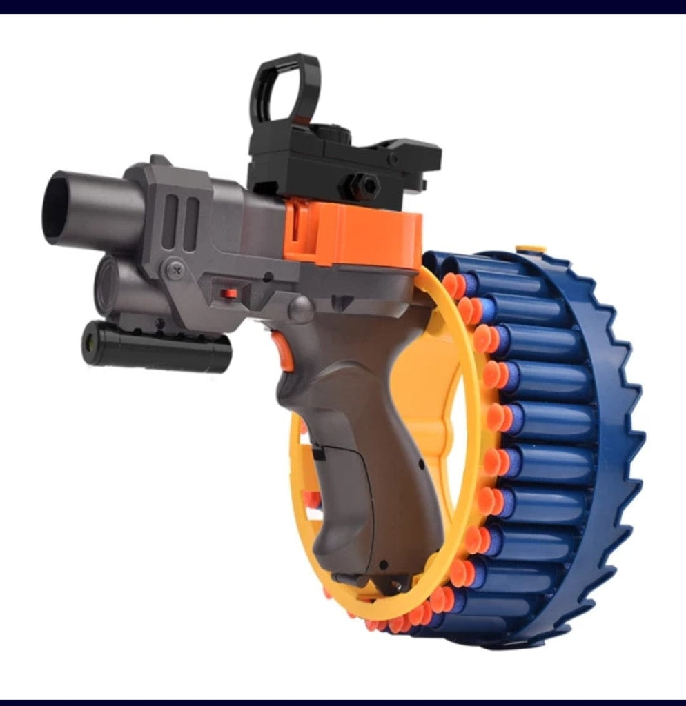 Rotating wheel electric continuous eva soft bullet emitter blaster gun/ nerf gun Toy KidosPark