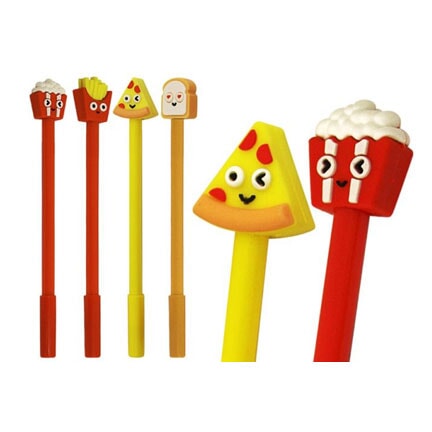 Sandwich, Popcorn, Fries and Pizza designed gel pen( 4pcs per set ) stationery KidosPark