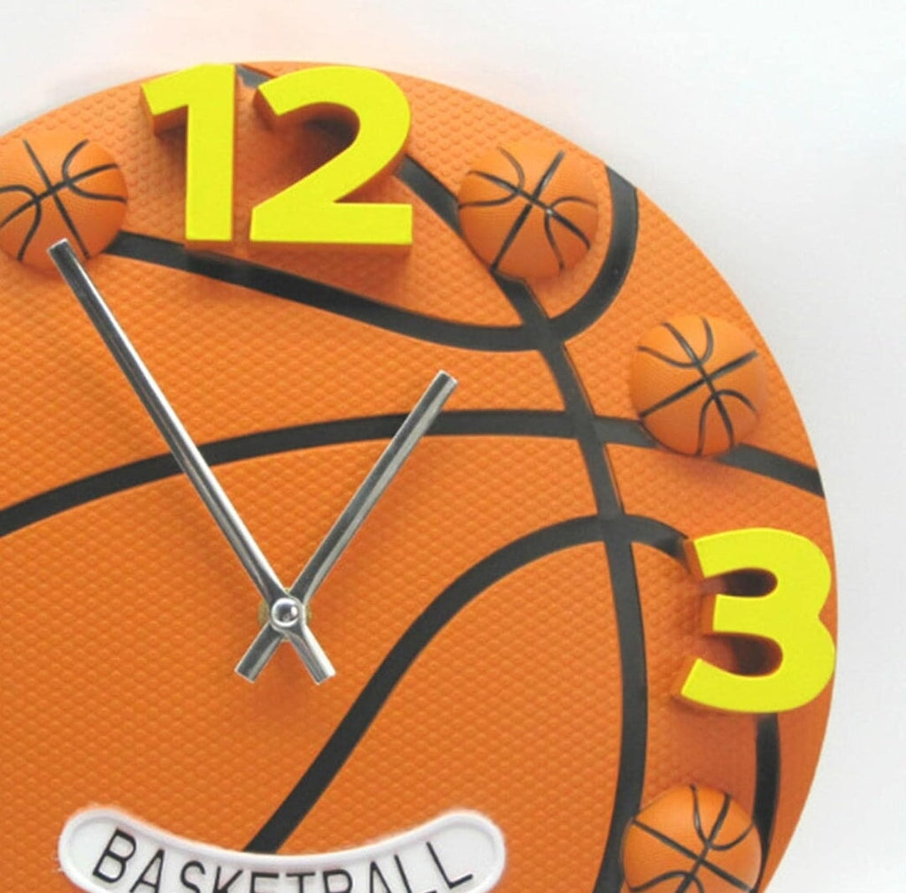 Score Time in Style: 12-Inch Orange Basketball Wall Clock clock KidosPark