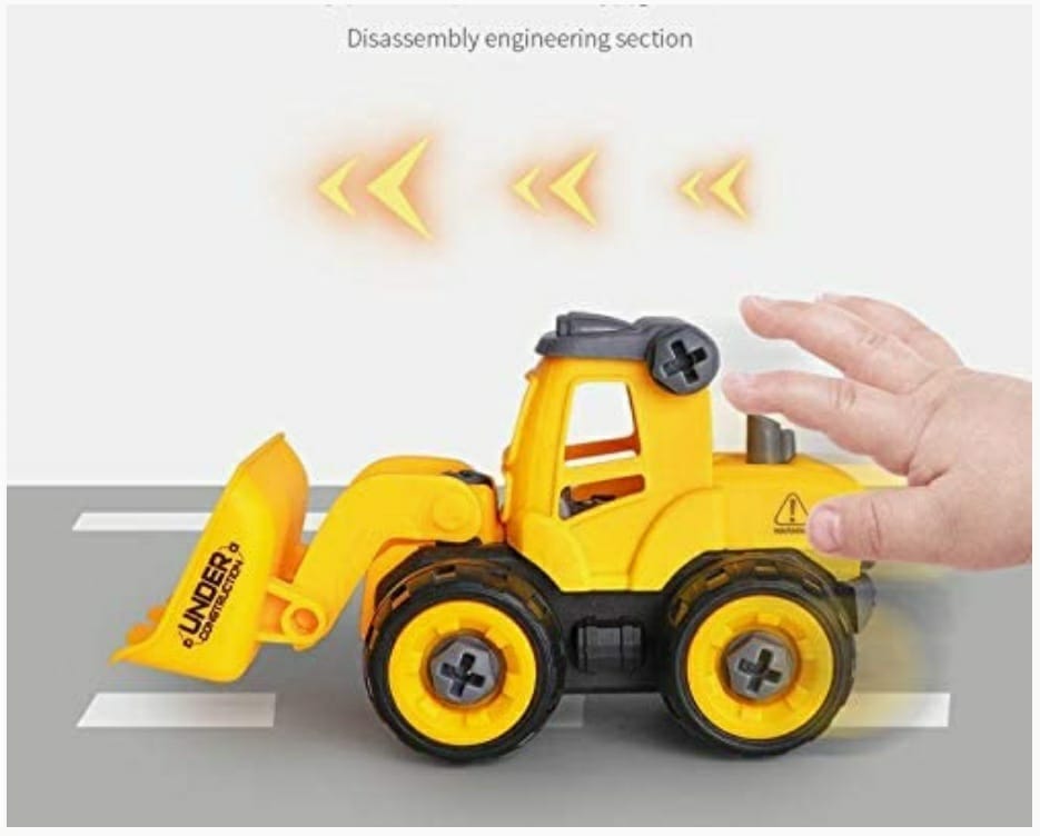 Set of 4 Assemble disassemble Construction vehicles DIY toys Cars and Car Tracks KidosPark