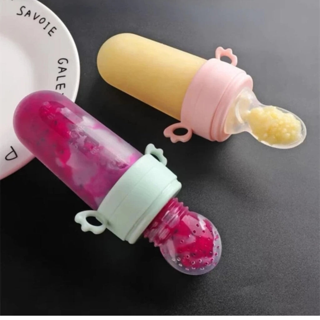 Silicone 2-in-1 Food Feeder with Pacifier and Spoon cutlery KidosPark