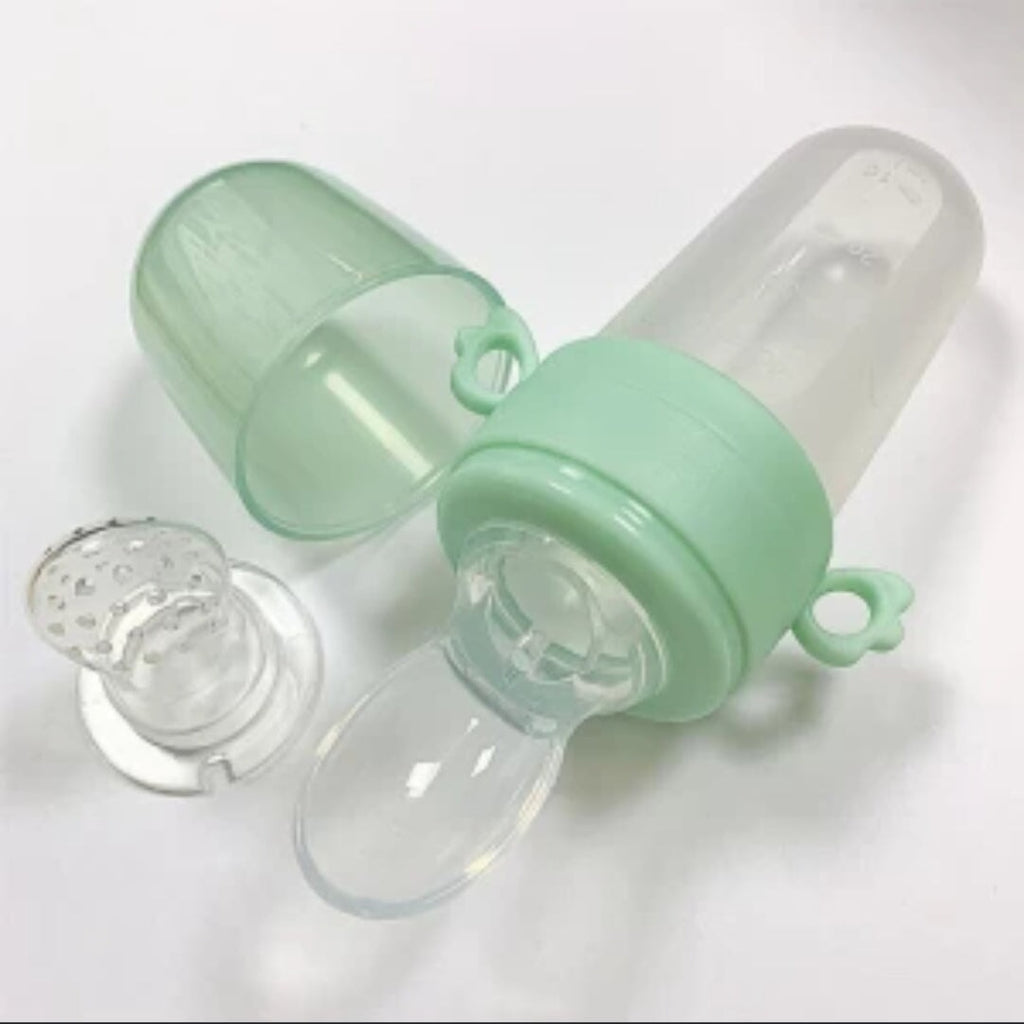 Silicone 2-in-1 Food Feeder with Pacifier and Spoon cutlery KidosPark