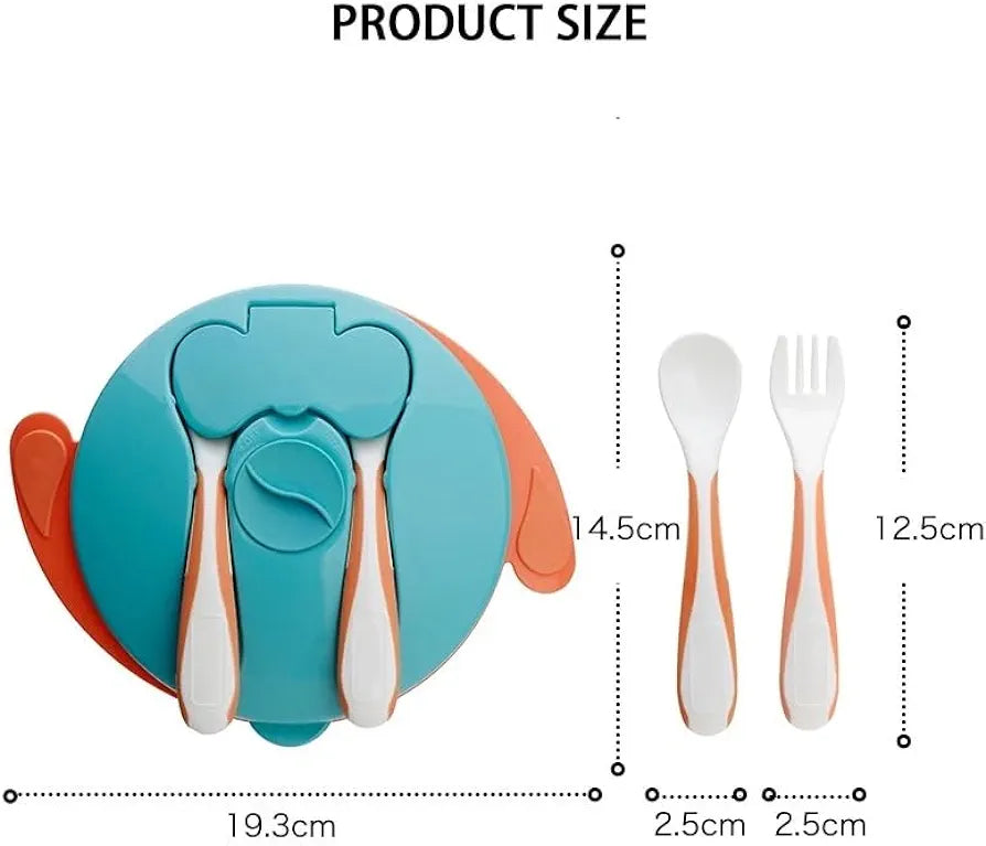 Silicone Baby Feeding Bowl Set cutlery Kidospark