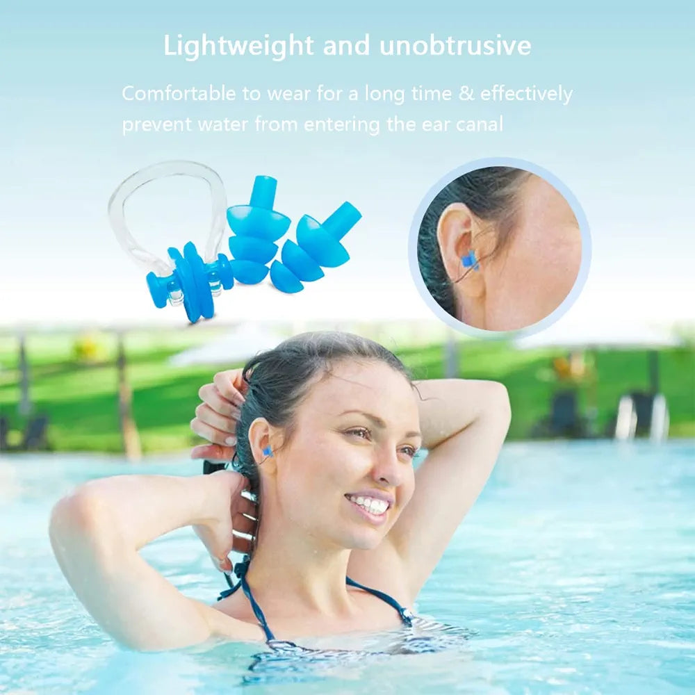 Silicone Nose Clip and Ear Plugs Set: Enhance Your Water Activities Kidospark