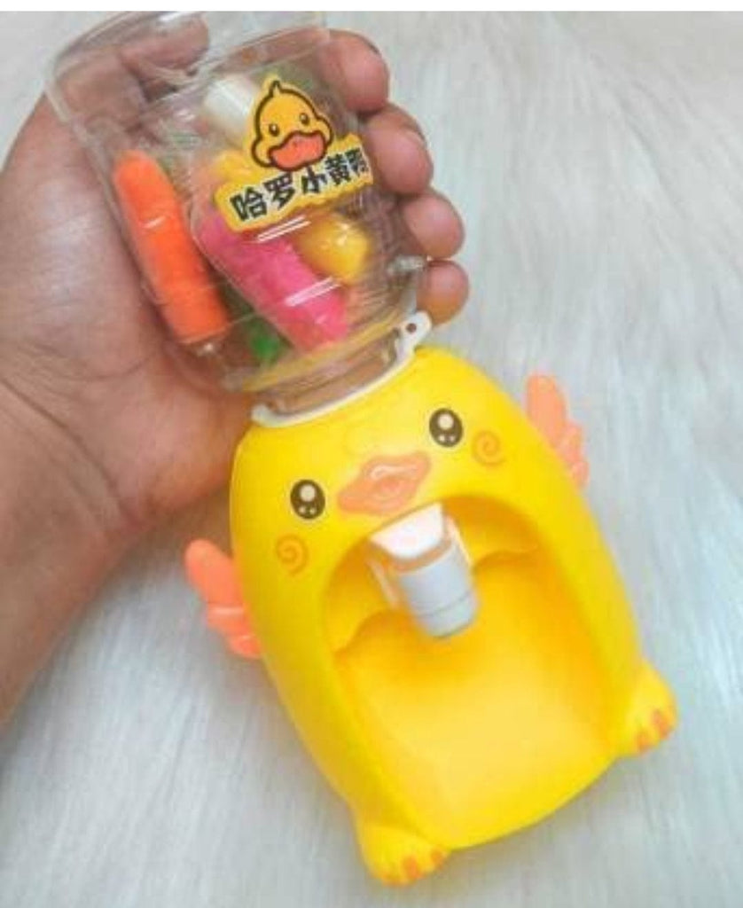 Small Cute Multicolour Duck Water Dispenser with Multicolour Clay Small Water dispenser for Kids (200 g) Art and Crafts KidosPark