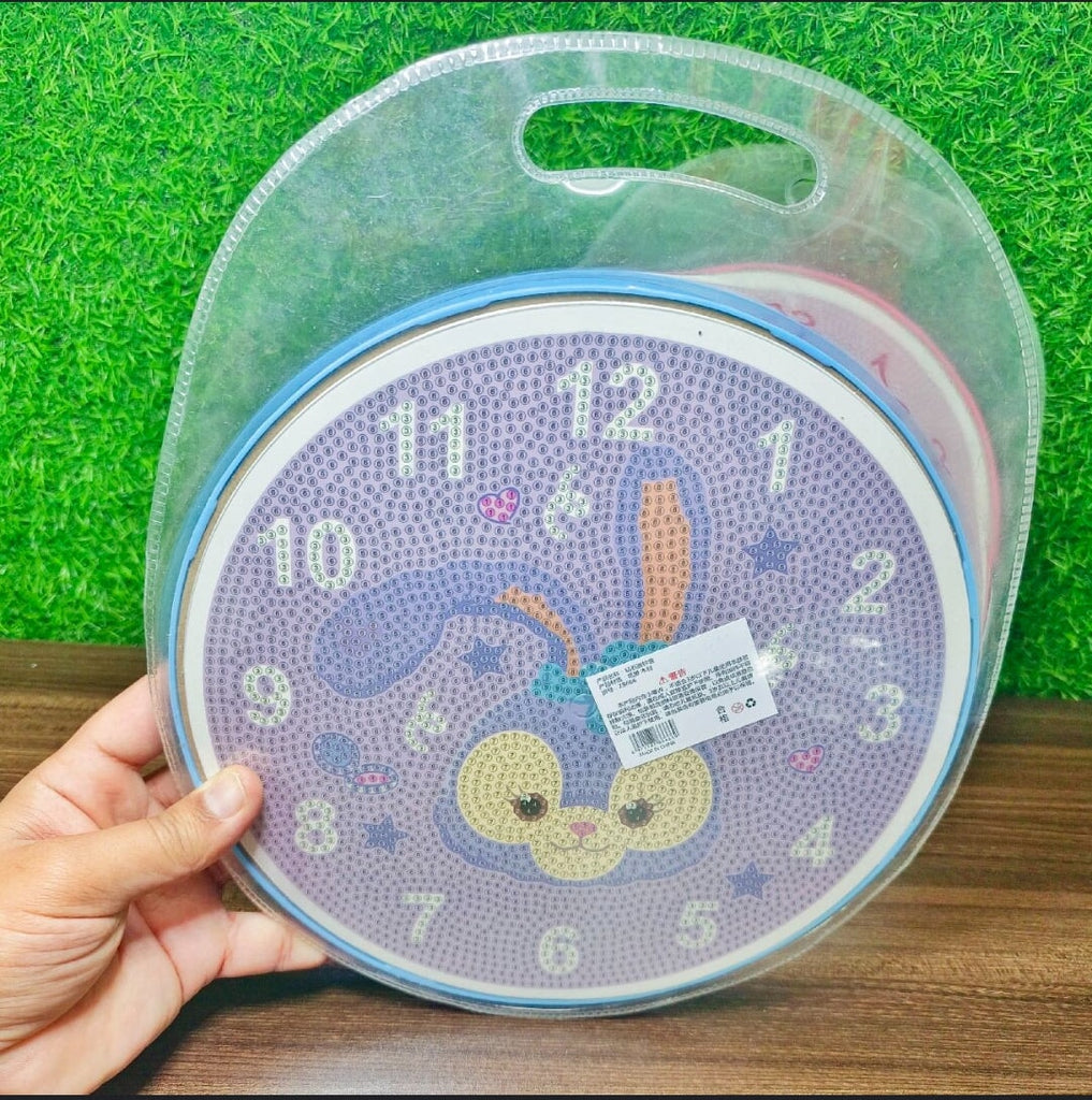 Sparkling Time: DIY 3D Cartoon Diamond Clock Painting Kit Kidospark