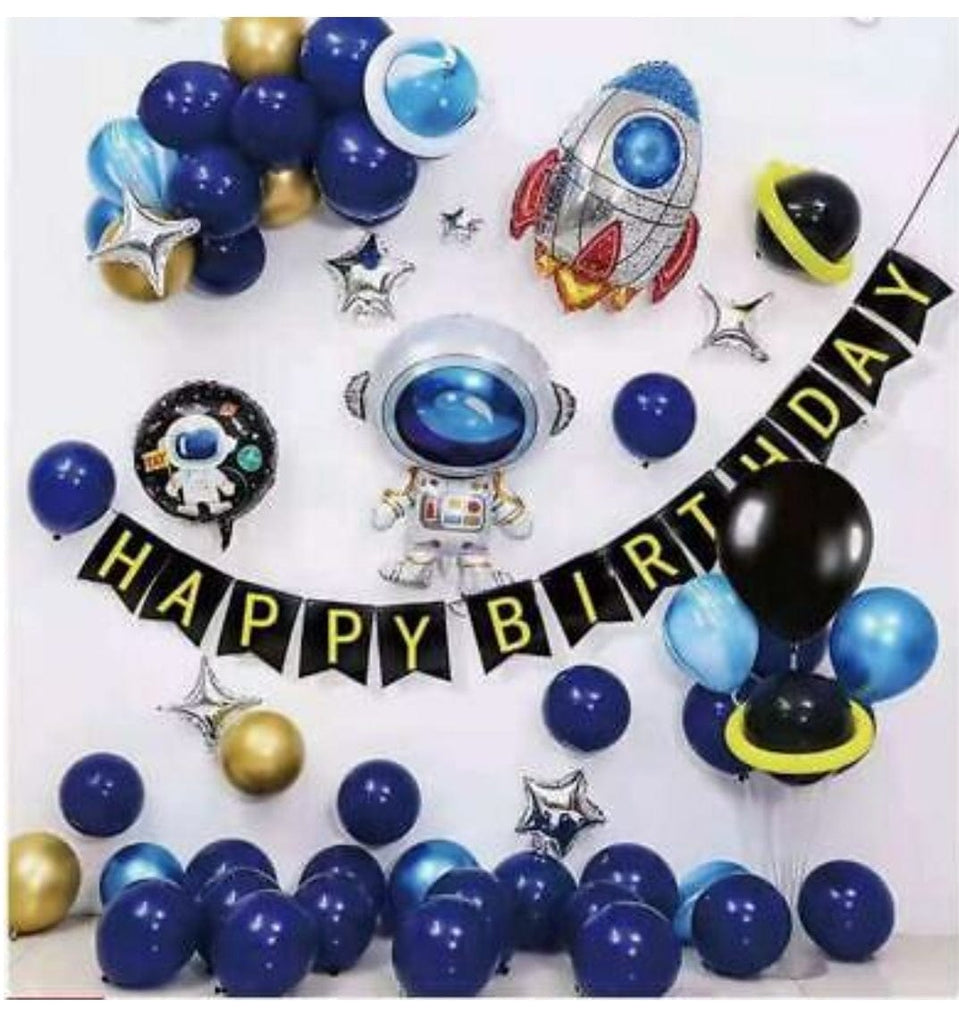 Stellar Sky: Complete Space Theme Balloon Set for Unforgettable Celestial Celebrations Birthday Party DŽcor KidosPark