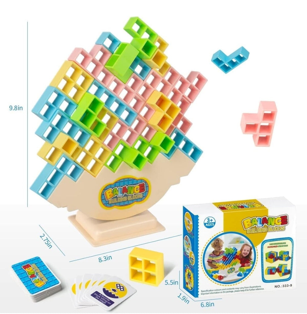 Tetra Tower: A STEM Balancing Block Game for Developing Minds ( 32 Pieces blocks) Educational toy KidosPark