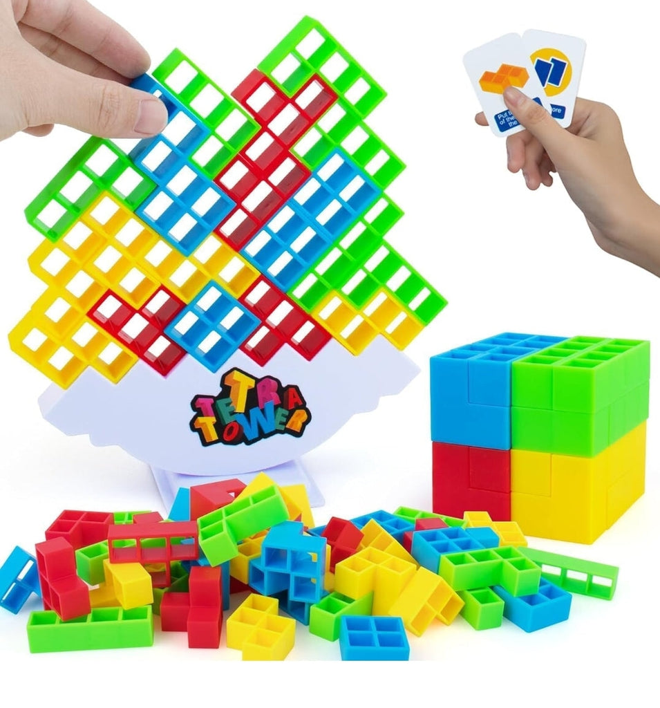 Tetra Tower: A STEM Balancing Block Game for Developing Minds ( 32 Pieces blocks) Educational toy KidosPark