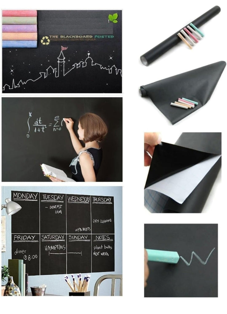 Versatile Adhesive Chalkboard: Transform Any Surface Instantly! Art and Crafts KidosPark