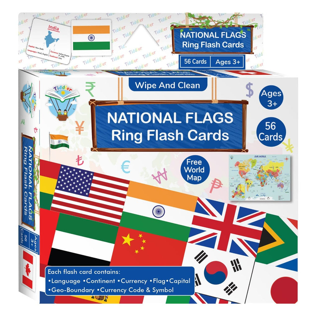 World country flash card for kids Board Game Tiddler India